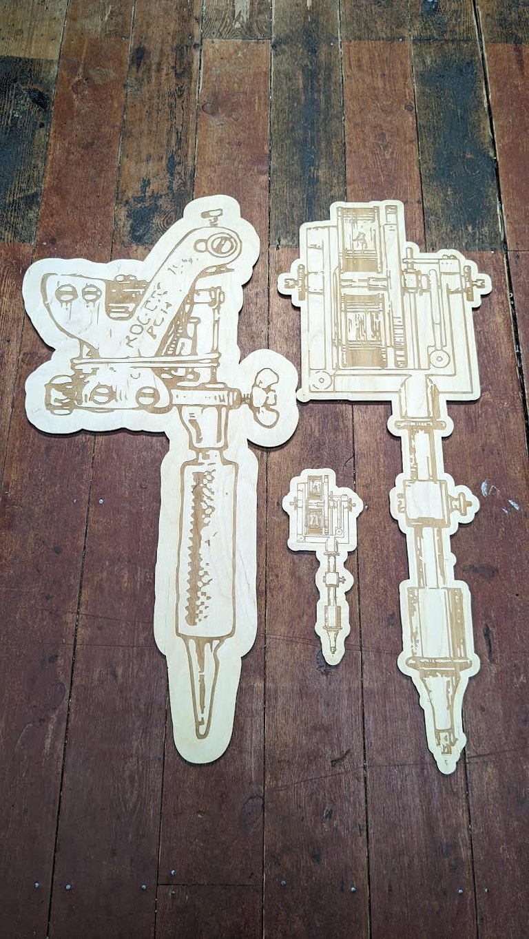 Lazer wood carvings